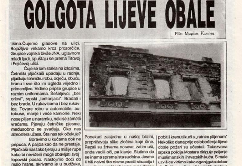 HRS: Tko je oslobodio Mostar 1992. čitajte u Mostarskom jutru